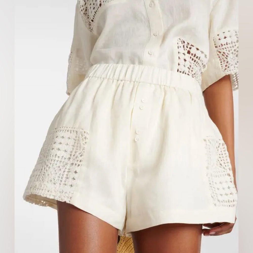 SIR THE LABEL Patchwork Shorts - White